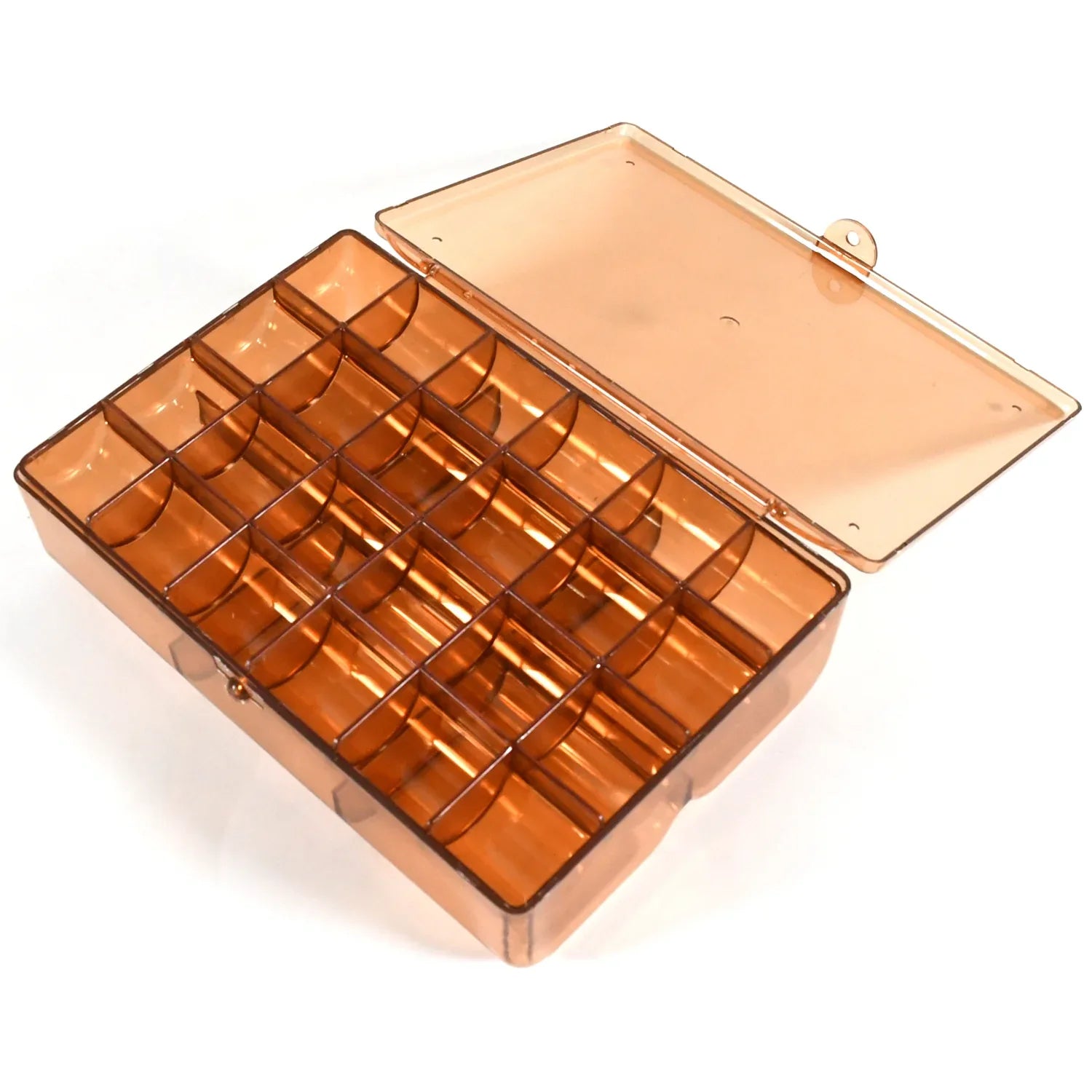 12829 2 Layer Acrylic Jewelry Storage Box Dustproof Earring Box Storage Box Portable Nail Art Storage Case 24-grid Small And 6-grid Big Case Makeup Vanity Box (1 Pc 30 Compartment) - Zidbik