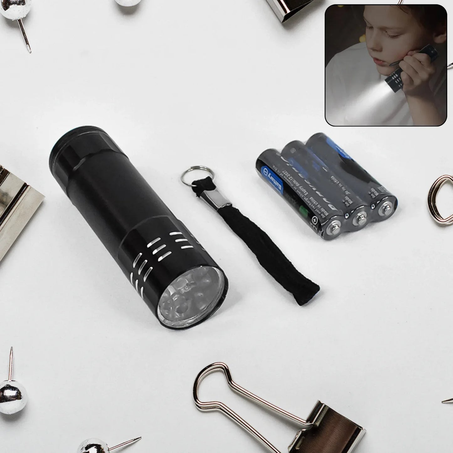 Portable Mini Torch Super-bright Mini 3aaa Battery Operated (Battery Included 1 Pc - Zidbik