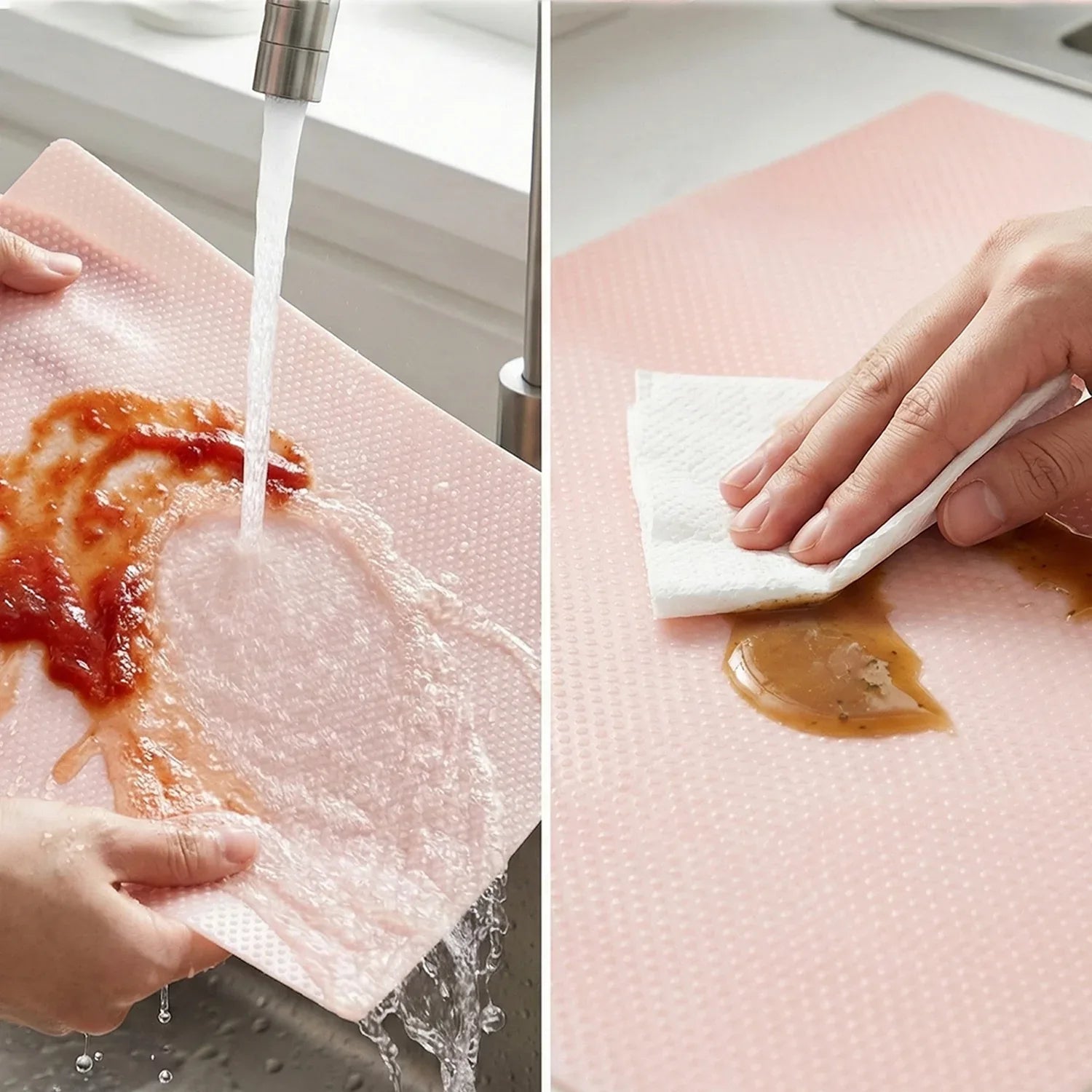 Transparent Plastic Fridge Mat 45 X 29 Cm (4 Pc) - Zidbik
