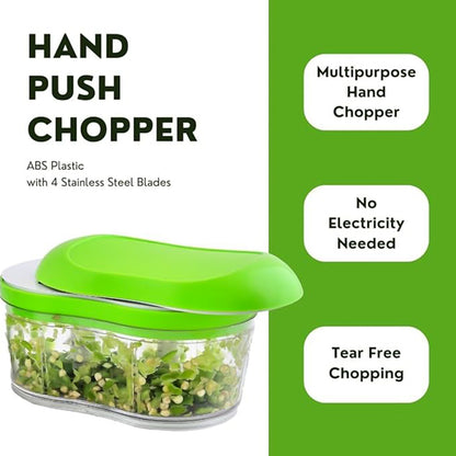 Manual Hand Push Garlic Cutter  Vegetable Chopper (1 Pc) - Zidbik