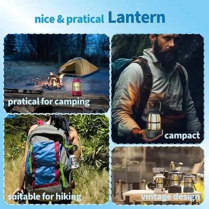 Led Camping Light Retro Style Lighting Battery Type-c Rechargeable (1 Pc) - Zidbik