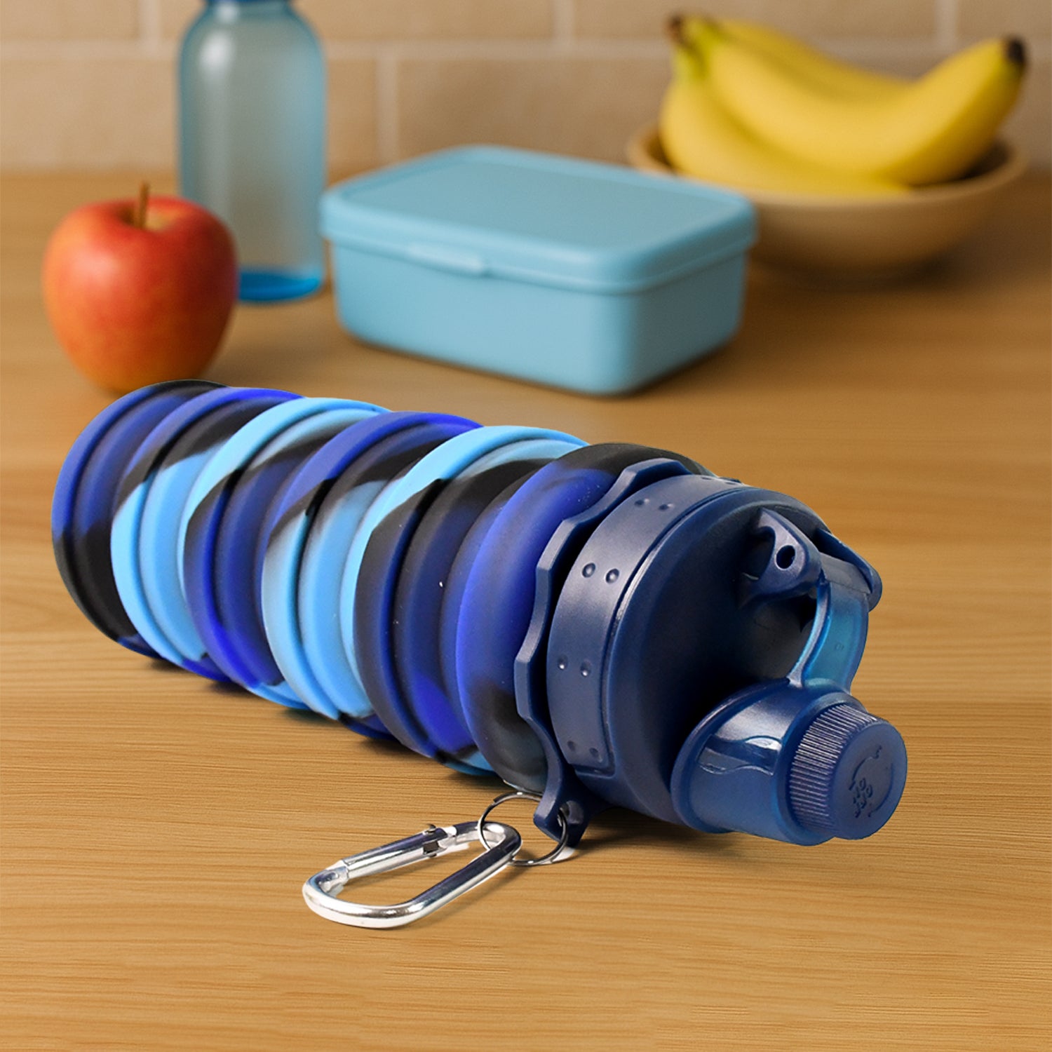 Silicone Foldable Water Bottle (1 Pc  24 Cm Foldable  500 Ml) - Zidbik