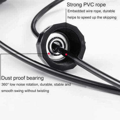 High-speed Skipping Rope With Foam Padded Handles (1 Pc) - Zidbik