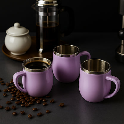 Apex Chit-chat Double Wall Stainless Steel Mug Set (6pc200ml) Approx - Zidbik