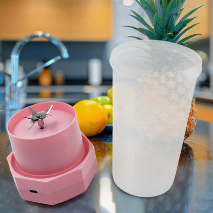 Portable Multifunctional Electric Juicer Cup Usb Juice Maker 6 Blade (350 Ml) - Zidbik