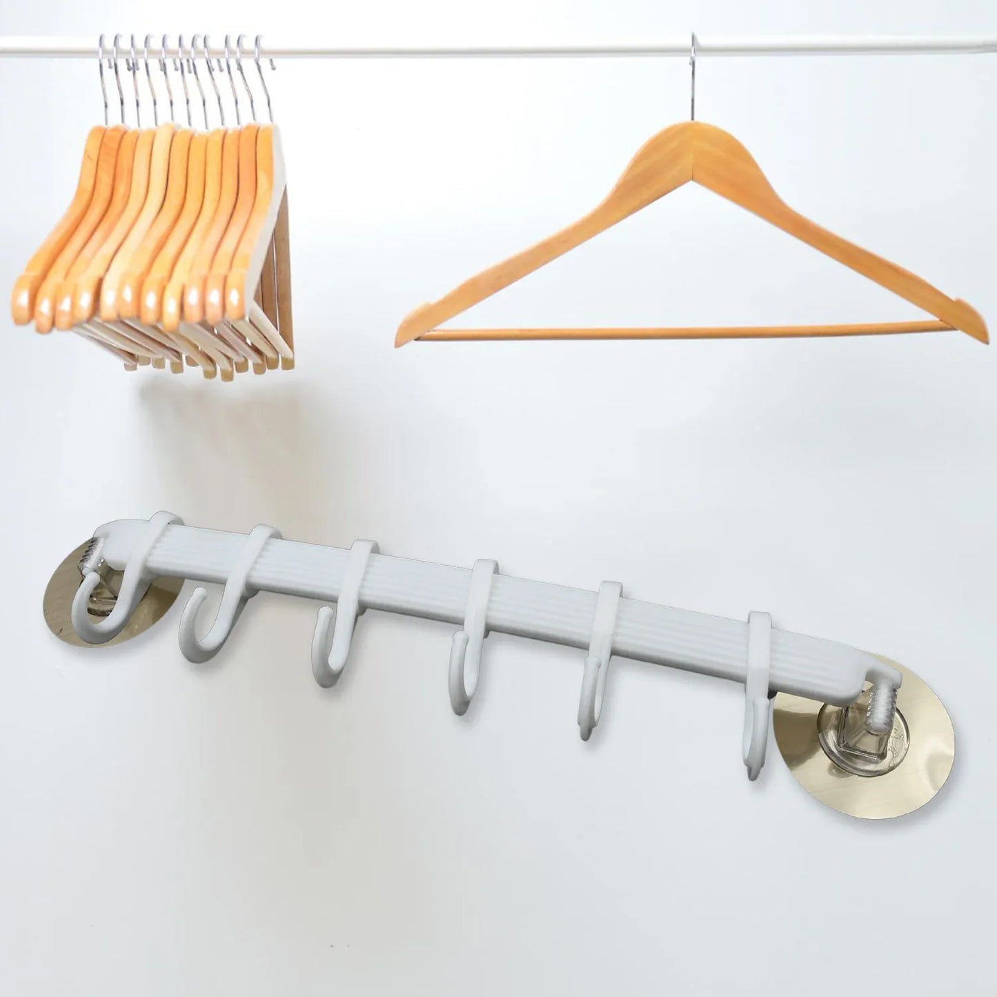 7456 1pc Bath Towel Hanger Wall Mount Towel Hanger Wall Towel Shelf Towel Hanging Rack Kitchen Towel Holder Towel Hanging Hook - Zidbik
