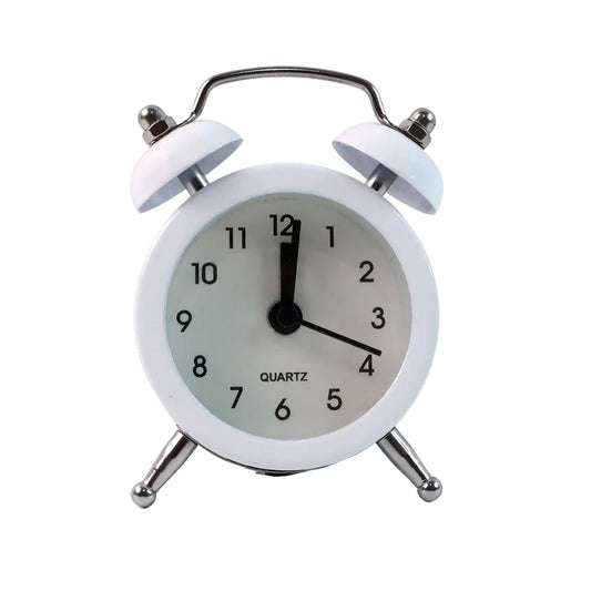 Small Twin-bell Analog Alarm Clock - (1 Pc) - Zidbik