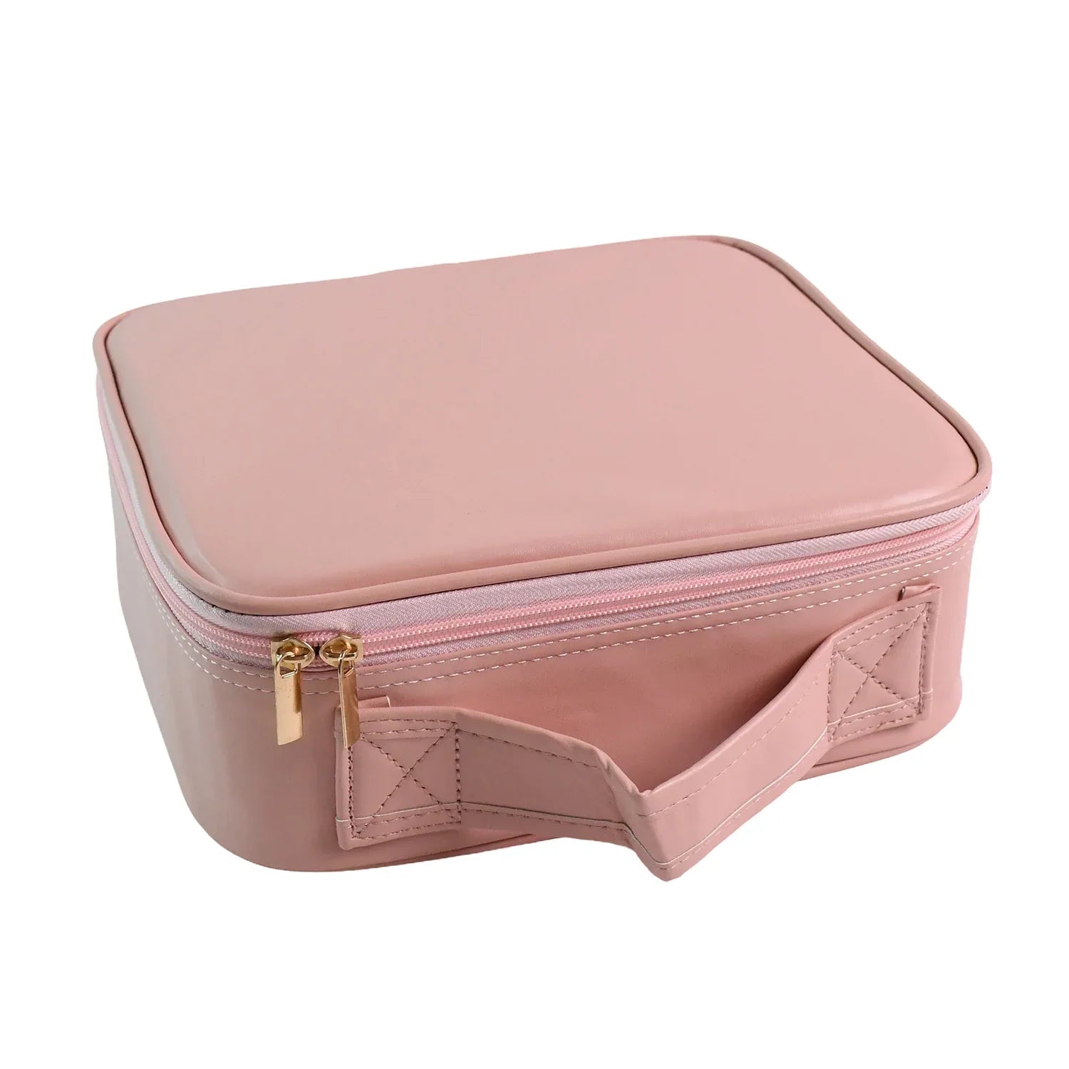 Pink Premium Led Light Makeup Organizer Box (1 Pc) - Zidbik