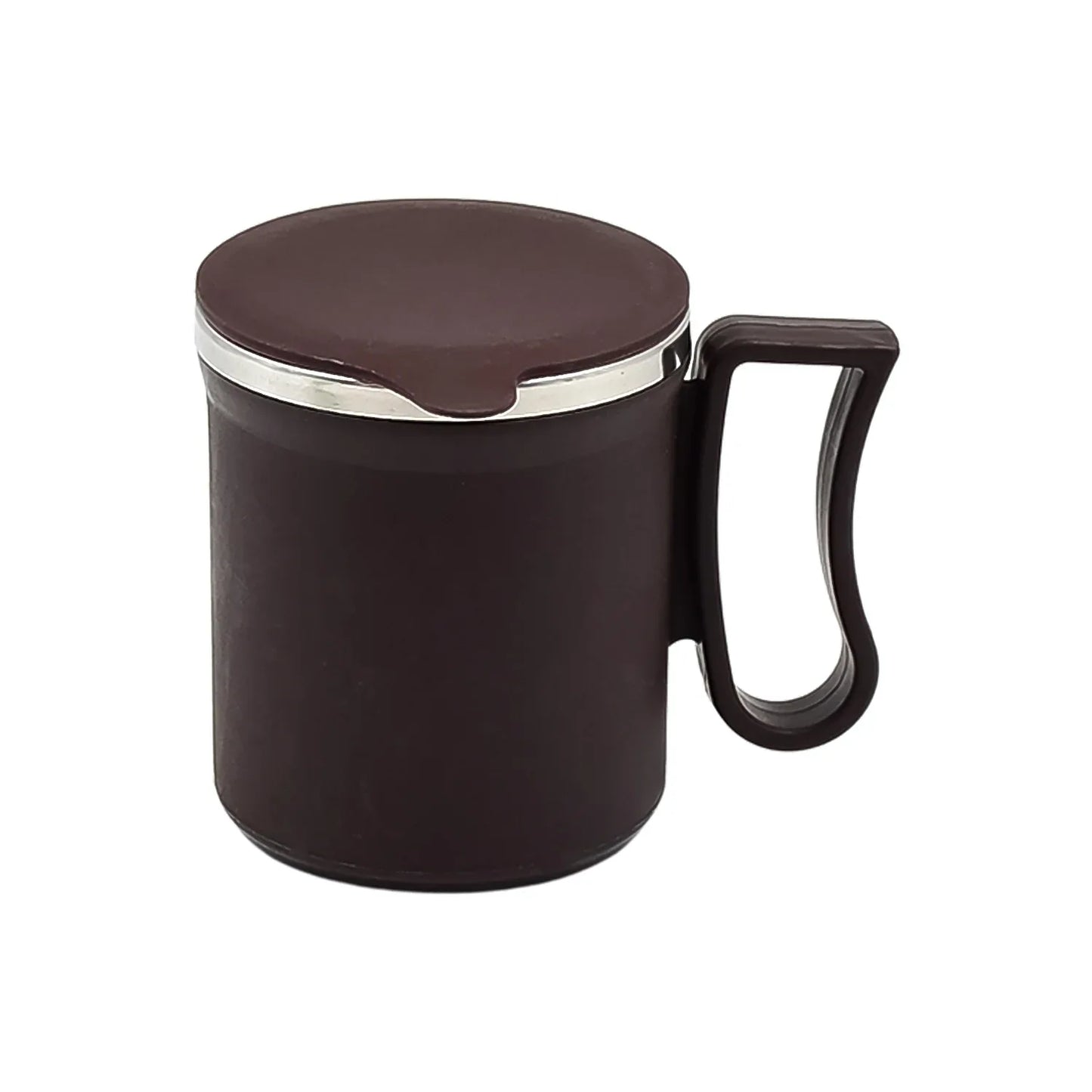 Coffee Mug With Lid And Handle-plastic Covered Stainless Steel Mug (Random Color Approx 200 Ml) - Zidbik