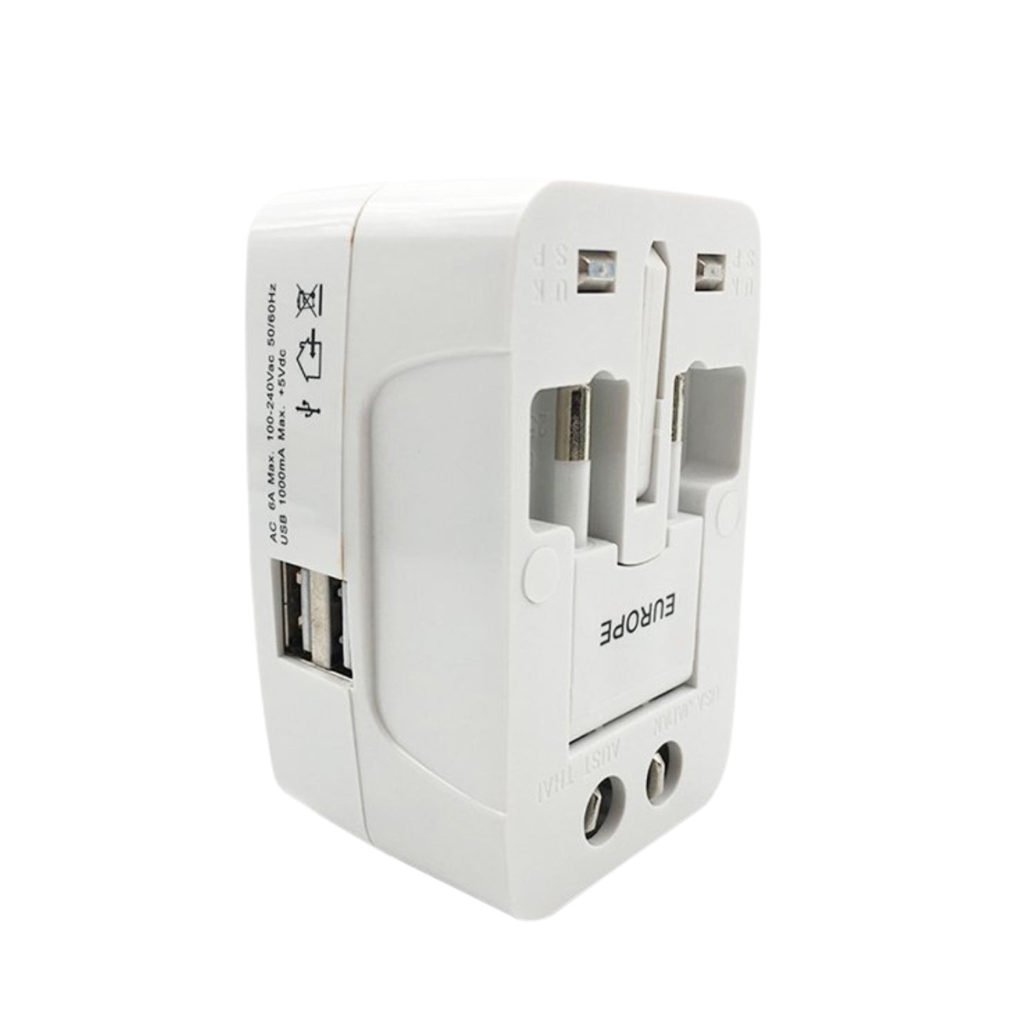 12671 All-in-one Universal Worldwide Travelling Ac Adaptor Plug (Au  Uk  Us  Eu) International Power Charger Electric Usb Power Plug Socket Adapter Converter (1 Pc) - Zidbik