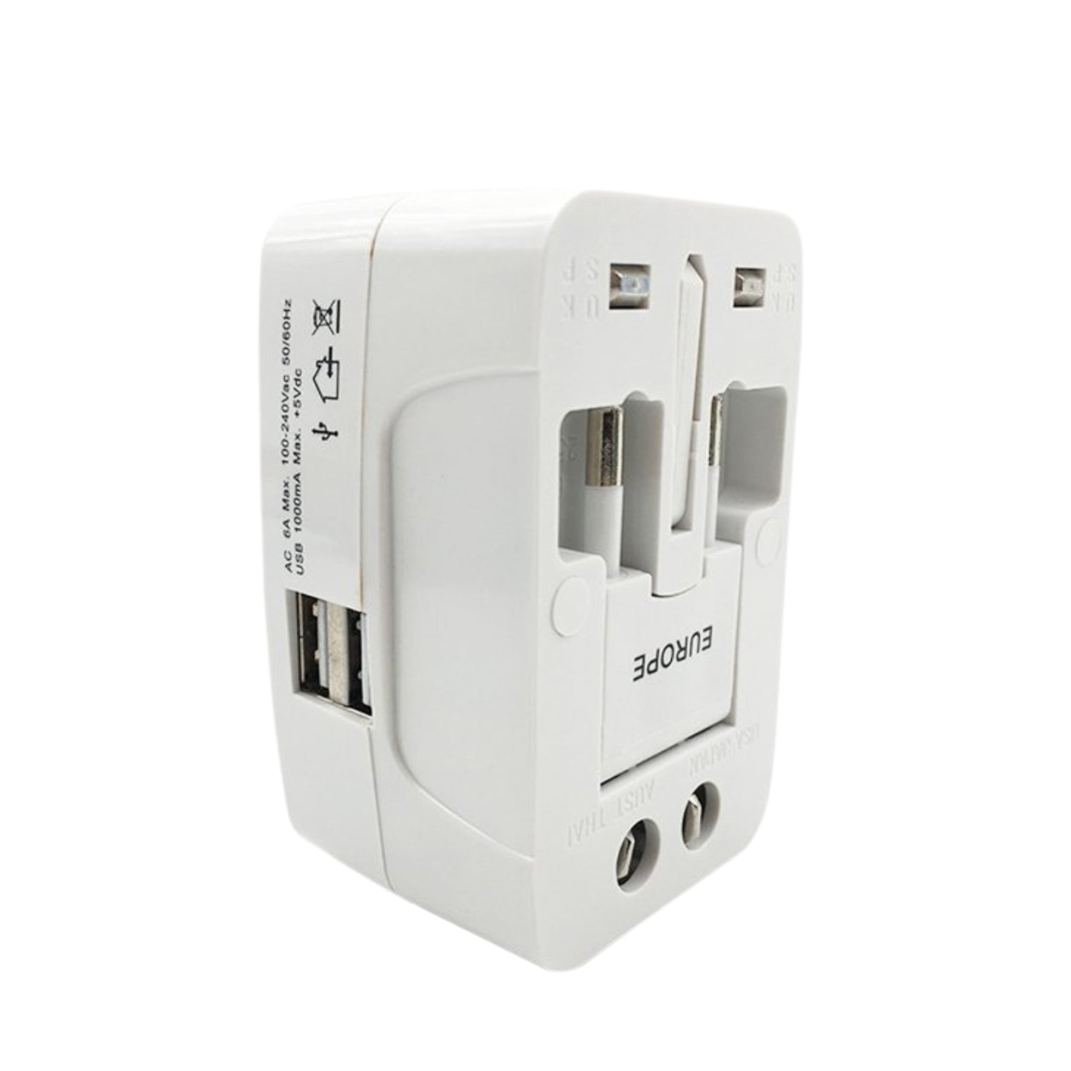 12671 All-in-one Universal Worldwide Travelling Ac Adaptor Plug (Au  Uk  Us  Eu) International Power Charger Electric Usb Power Plug Socket Adapter Converter (1 Pc) - Zidbik
