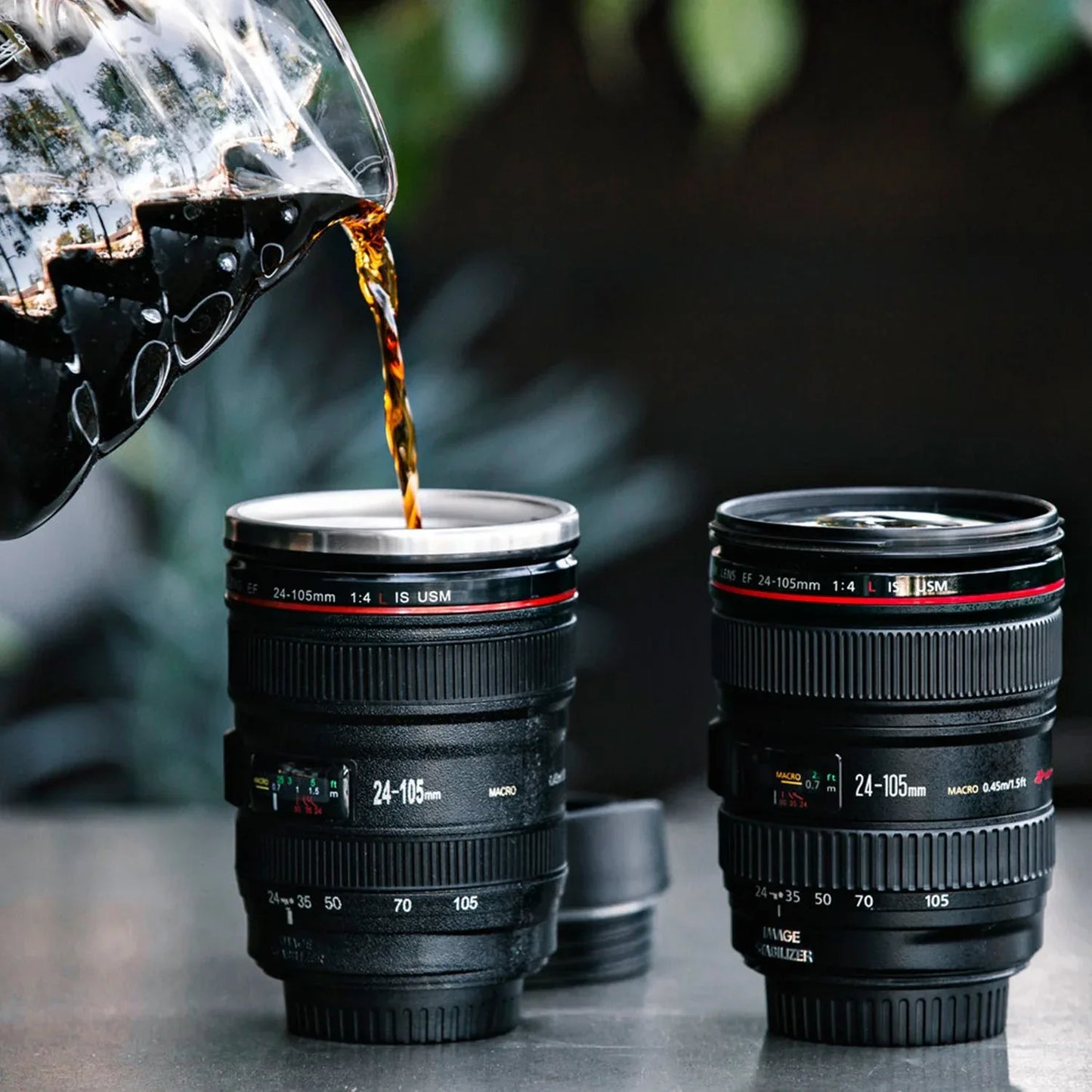 4763 Plastic Camera Lens Stainless Steel Coffee Mug - Zidbik