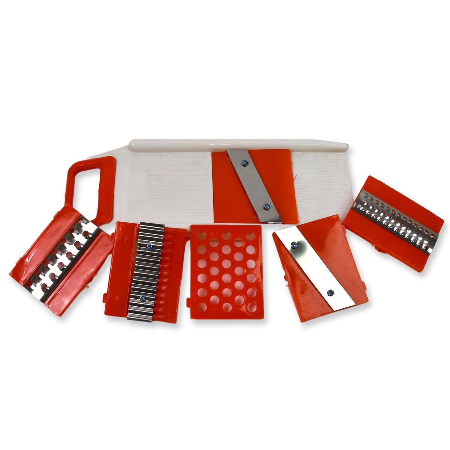 Plastic 6 In 1 Vegetables Slicer Cutter And Fruit Dicer Grater (1 Set) - Zidbik