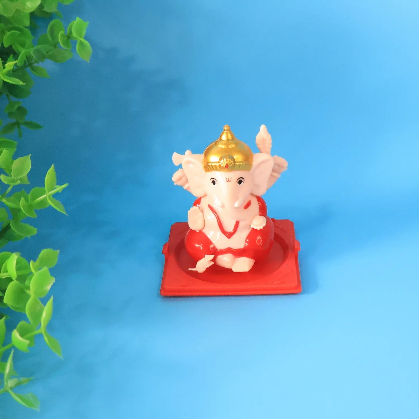 Decorative Small Lord Ganesh Idol In Transparent Case (1 Pc) - Zidbik