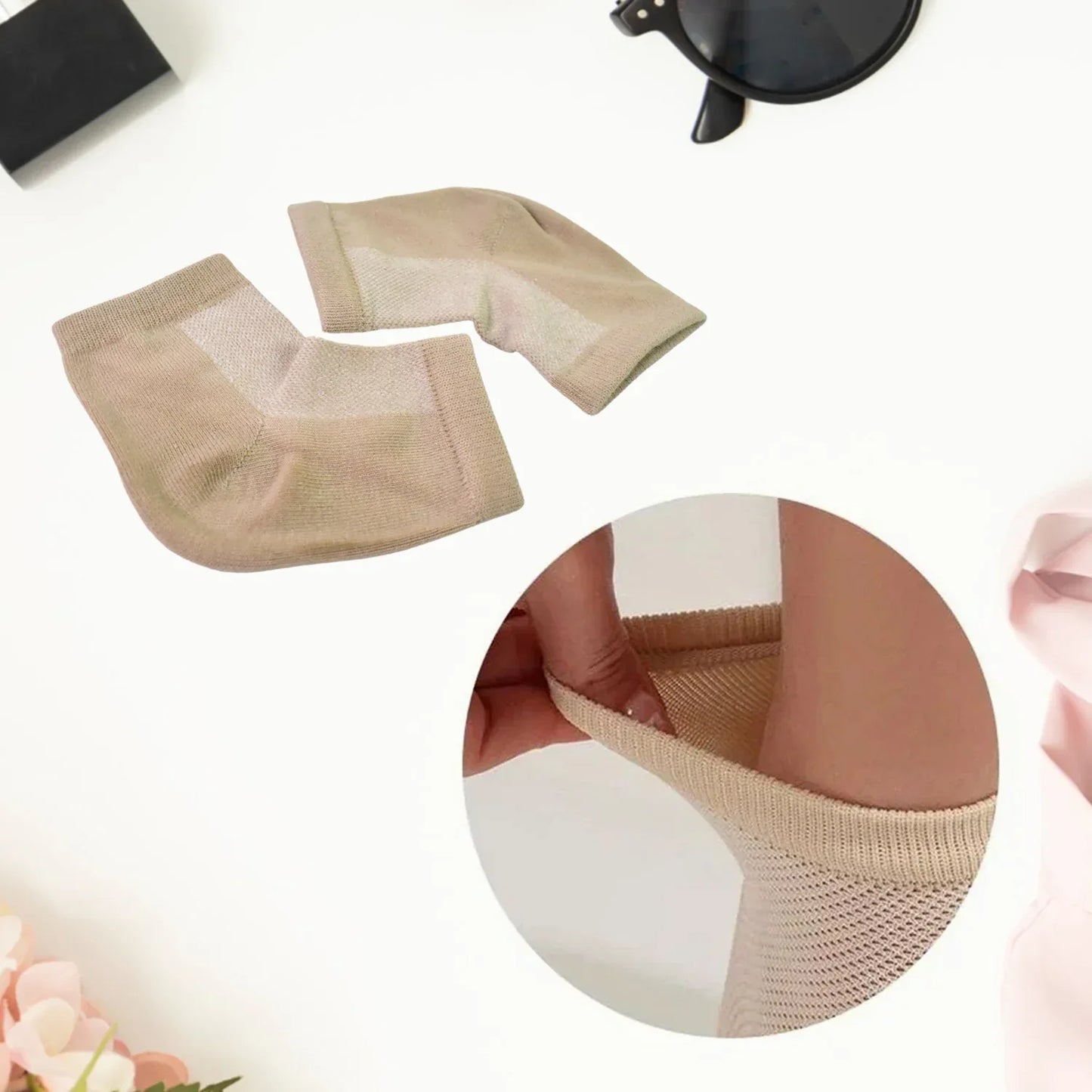 Heel Socks Overnight Heels While You Sleep (1 Pair Mix Color) - Zidbik