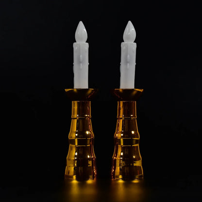 6560 2pcs Led Candle Light Candles Flameless Lamp Indoor Window Decoration Wedding Party Decor Light - Zidbik