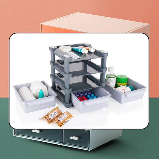 4767 Mini 3 Layer Drawer Used For Storing Makeup Equipments And Kits Used By Womens And Ladies. - Zidbik