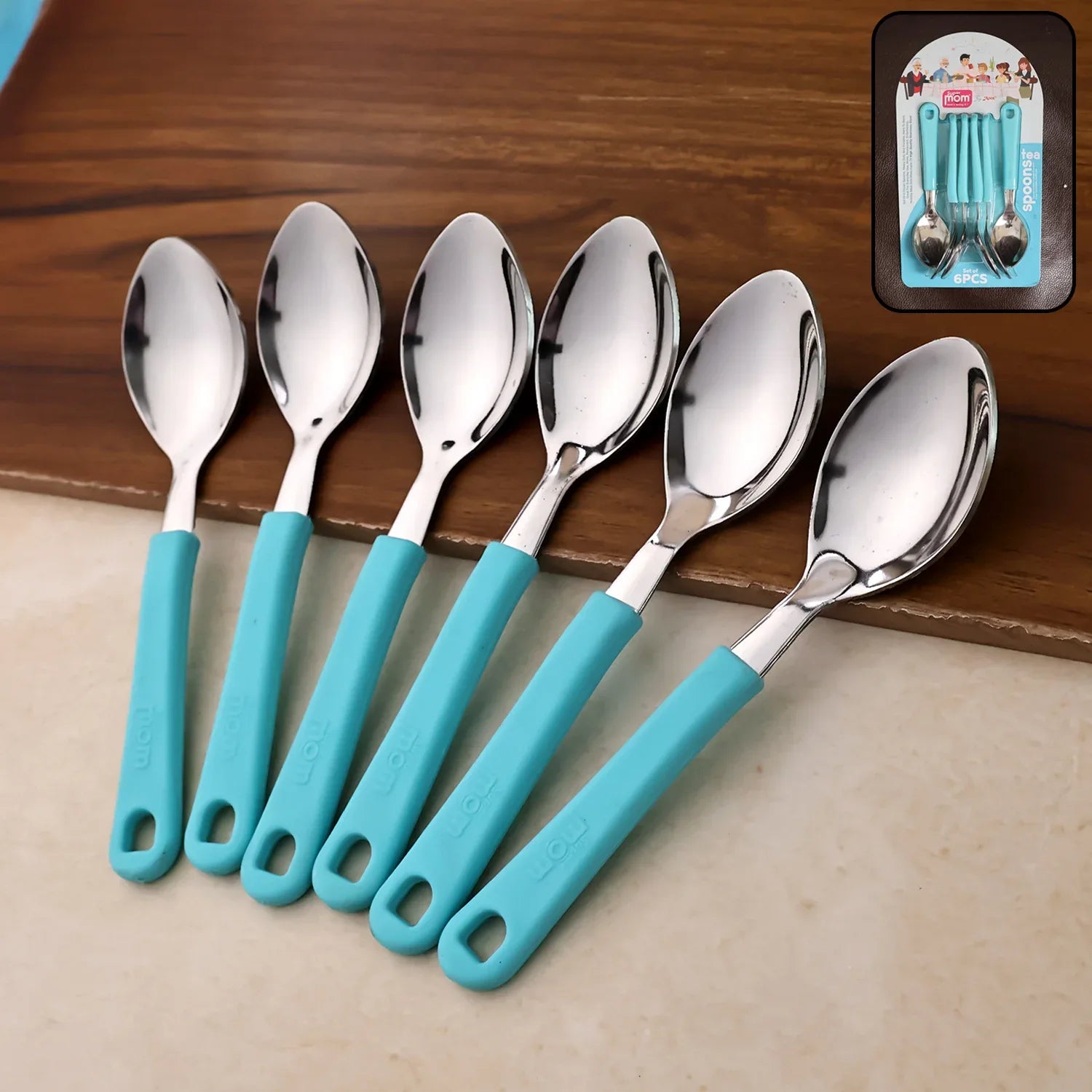 Supermom Stainless Steel Tea Spoon (6 Pc Set) - Zidbik
