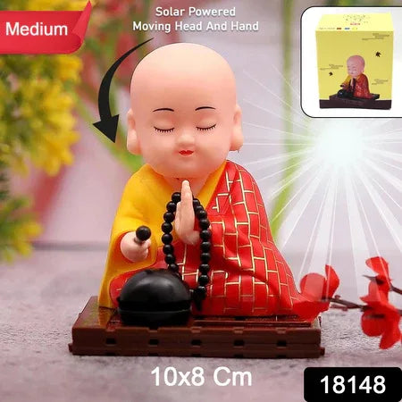 Solar Powered Sitting Buddha Statue Moving Head And Hand (1 Pc Medium) - Zidbik