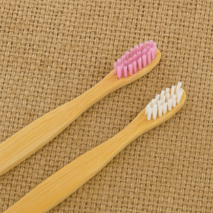 Eco-friendly Natural Bamboo Toothbrush With Medium Bristles (2 Pc) - Zidbik