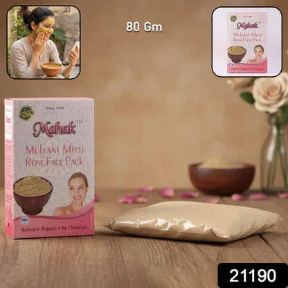 Herbal Multani Mitti Rose Based Face Pack 80 Gm - Zidbik