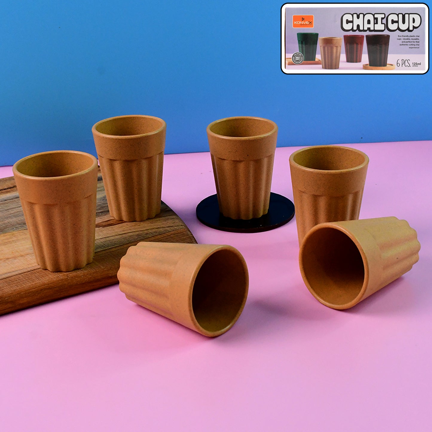 Konvex Traditional Chai Cups (125 Ml  6 Pc) - Zidbik
