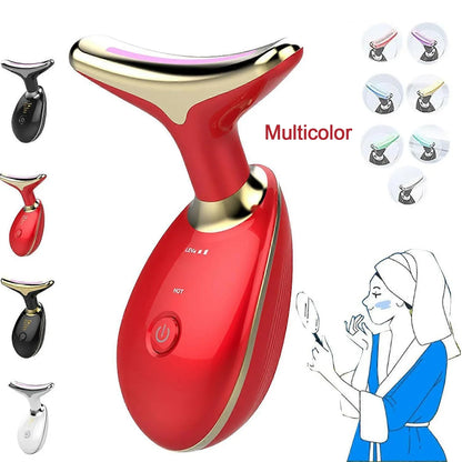 Electric Face Massager Wrinkle Remover Led Photon Face Beauty Device (1 Pc) - Zidbik