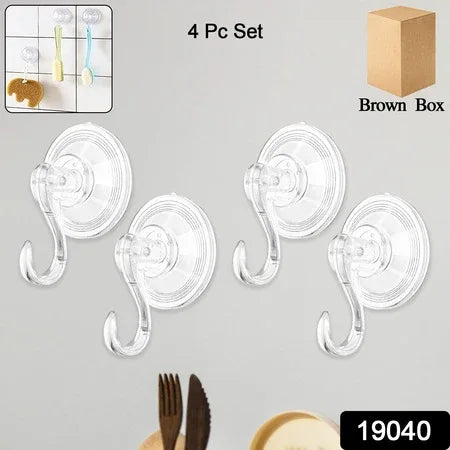 Plastic Suction Cup Hooks (10 Pcs Set) - Zidbik