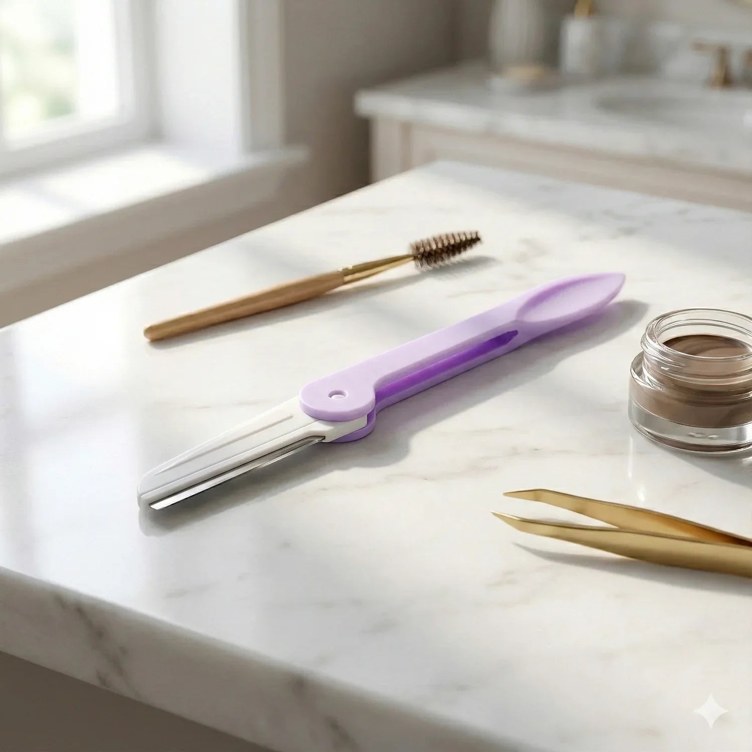 Eyebrow Facial Hair Razor With 3 Replaceable Blades - Zidbik