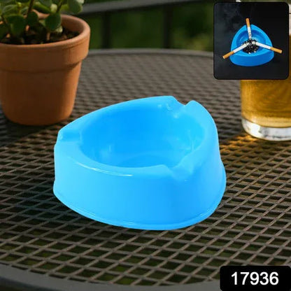 Heavy Duty Plastic Ashtray (Mix Color 1 Pc) - Zidbik