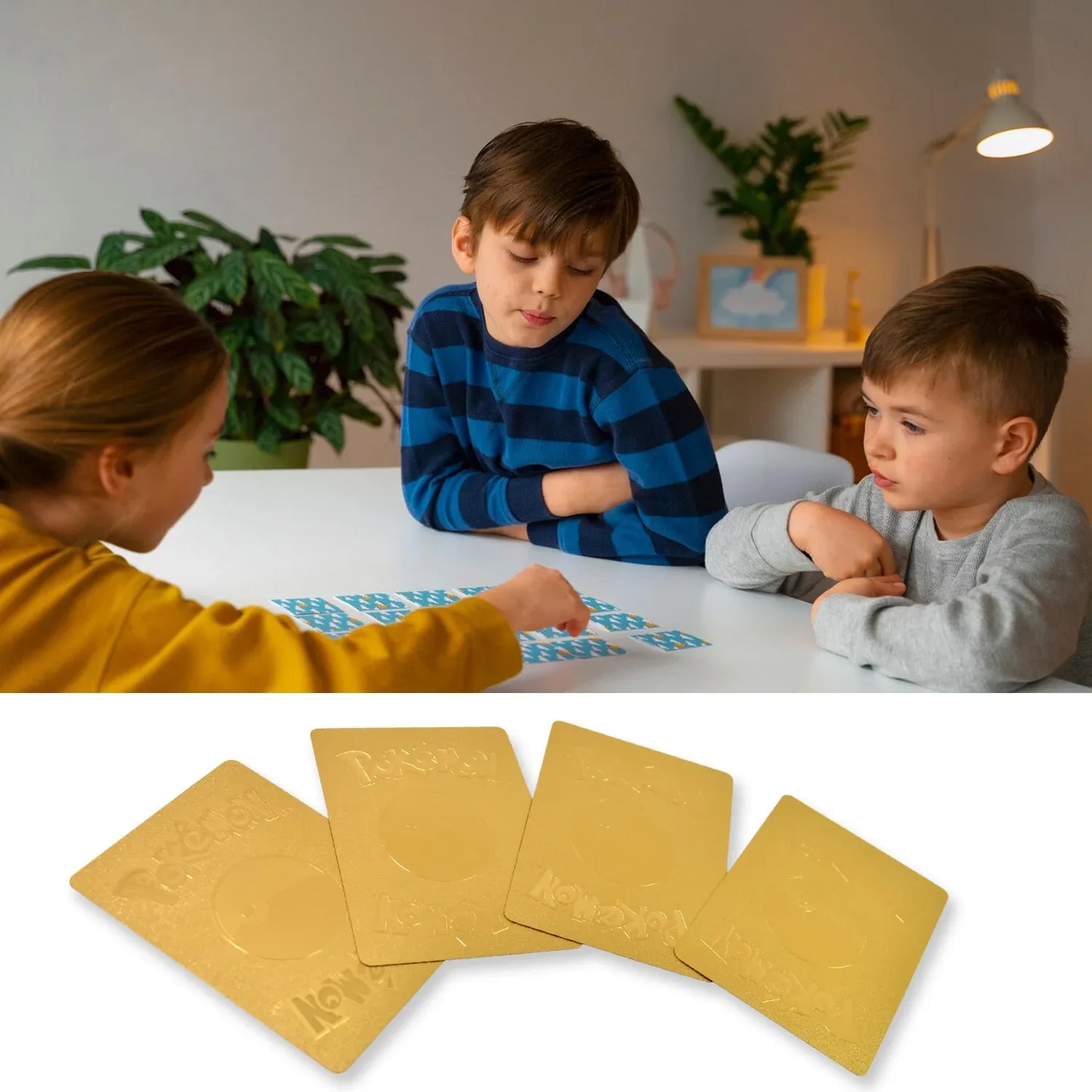 Pocket Monster Golden Trading Playing Cards (55 Pcs Set) - Zidbik