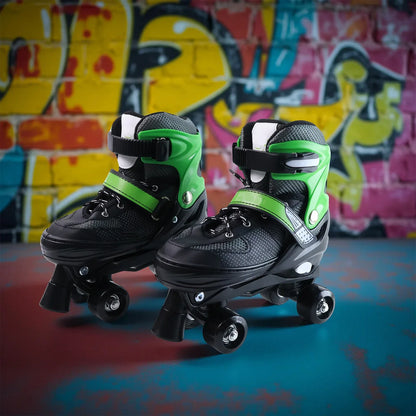 Adjustable Quad Roller Skates For Kids (Large 1 Pair) - Zidbik