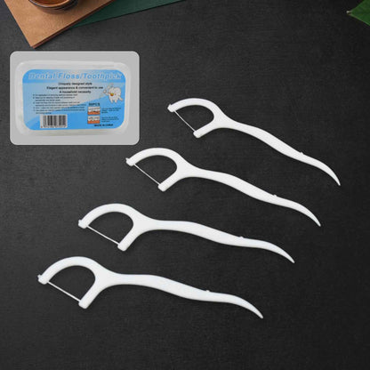 2 In 1 Toothpicks Flosses - Portable Toothpicks Set (50 Pc)