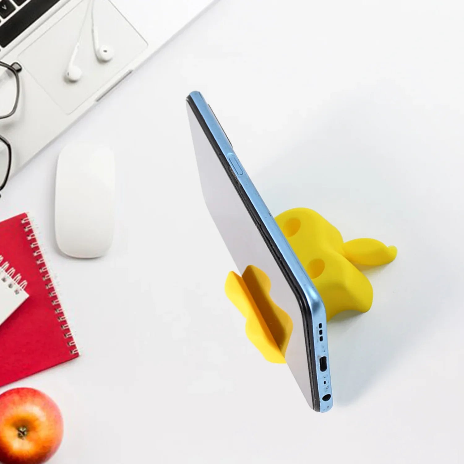 Multi-functional Apple-shaped Plastic Mobile Stand With Pen Holder (1 Pc Mix Color) - Zidbik