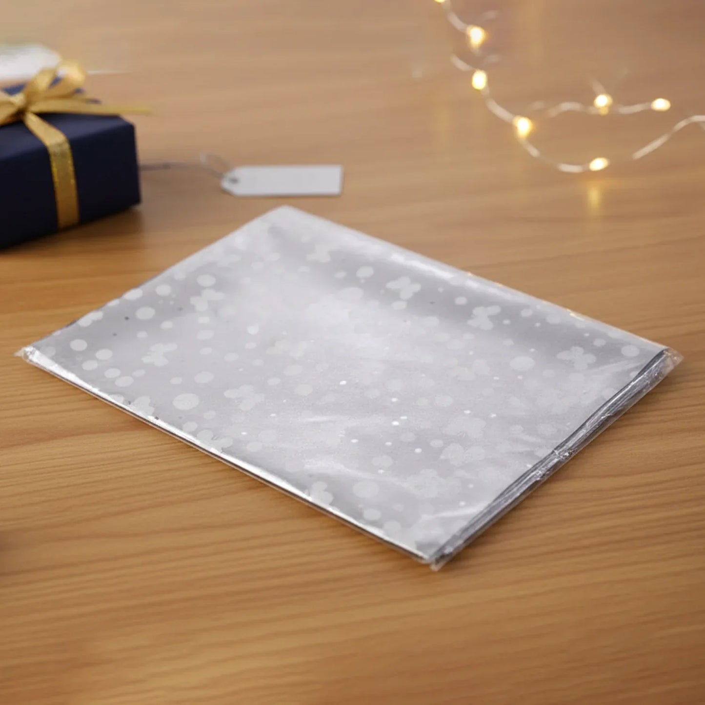 Decorative Silver Gift Wrapping Paper Sheets (1 Packet Approx 20 Pcs) - Zidbik