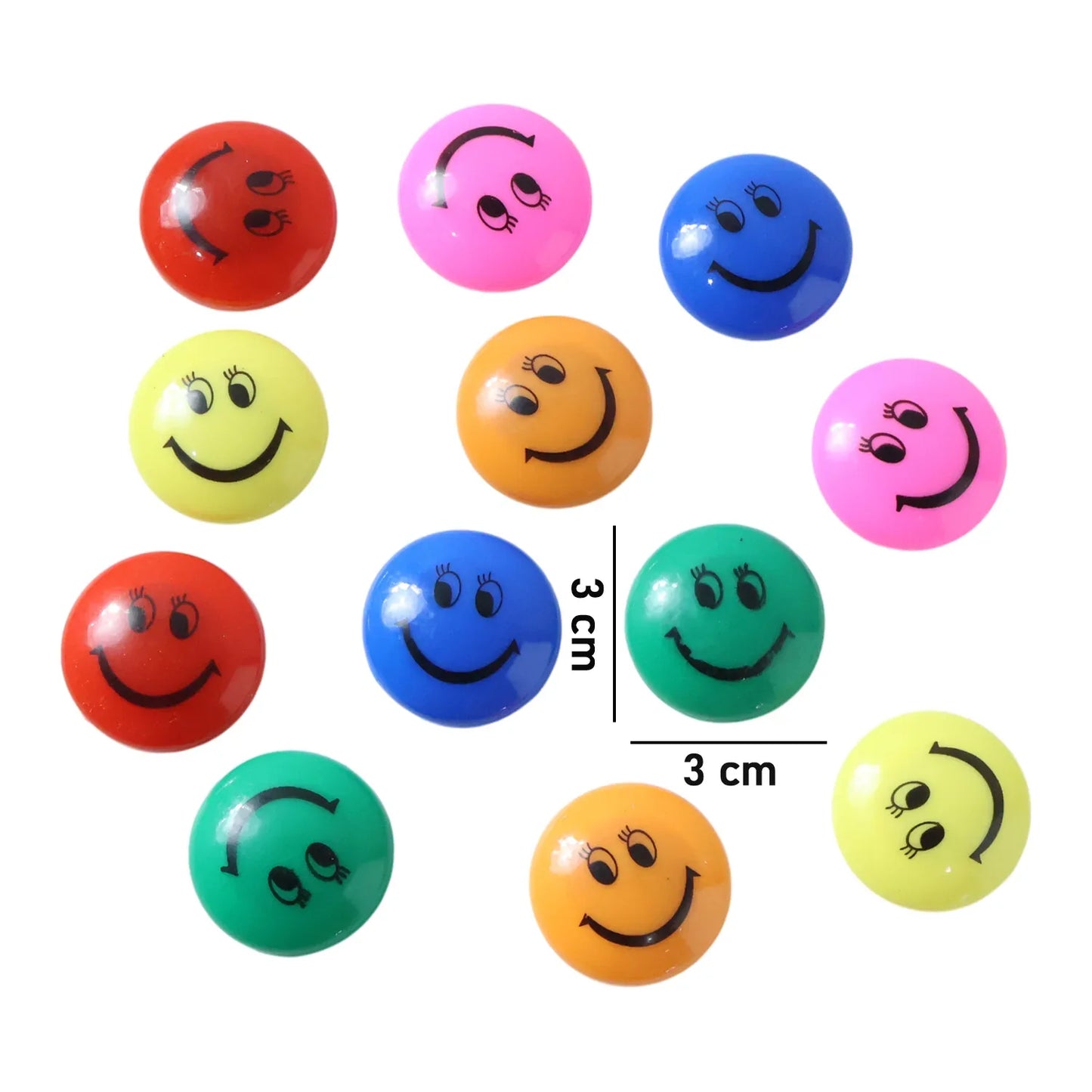 Colorful Smiley Face Magnetic Buttons Set (12 Pc Set) - Zidbik