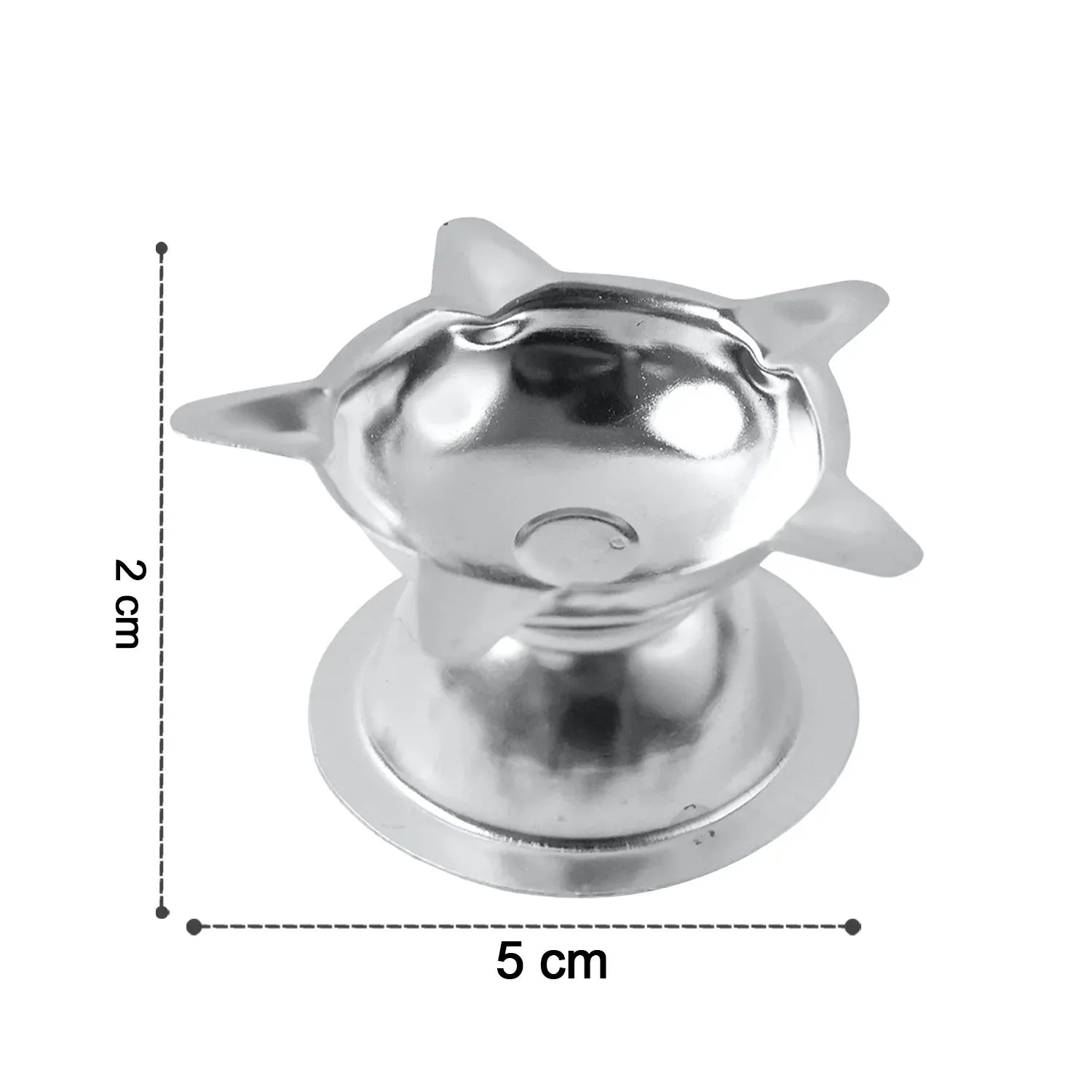 Stainless Steel Lotus Design Diya (1 Pc) - Zidbik