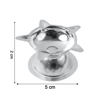 Stainless Steel Lotus Design Diya (1 Pc) - Zidbik