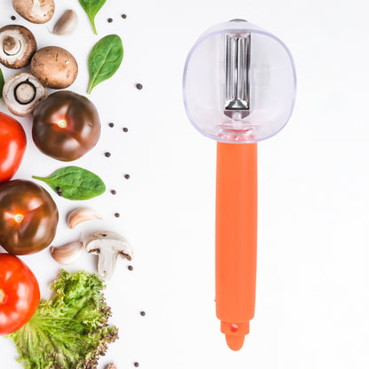 2882 Home Kitchen Cooking Tools Peeler With Container Stainless Steel Carrot Cucumber Apple Super Fruit Vegetable Peeler - Zidbik