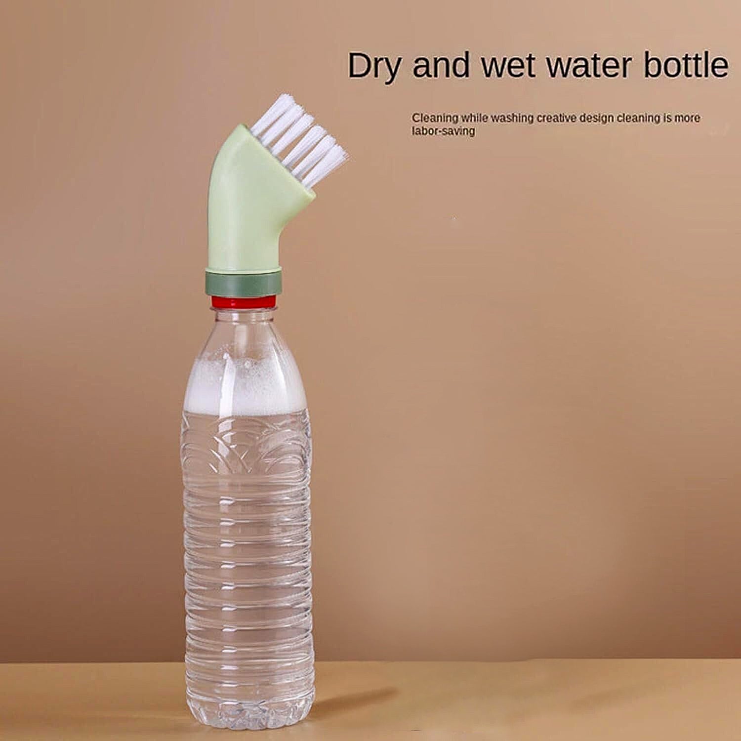 Multipurpose Bottle-connectable Cleaning Brush With Built-in Scraper (1 Pc) - Zidbik