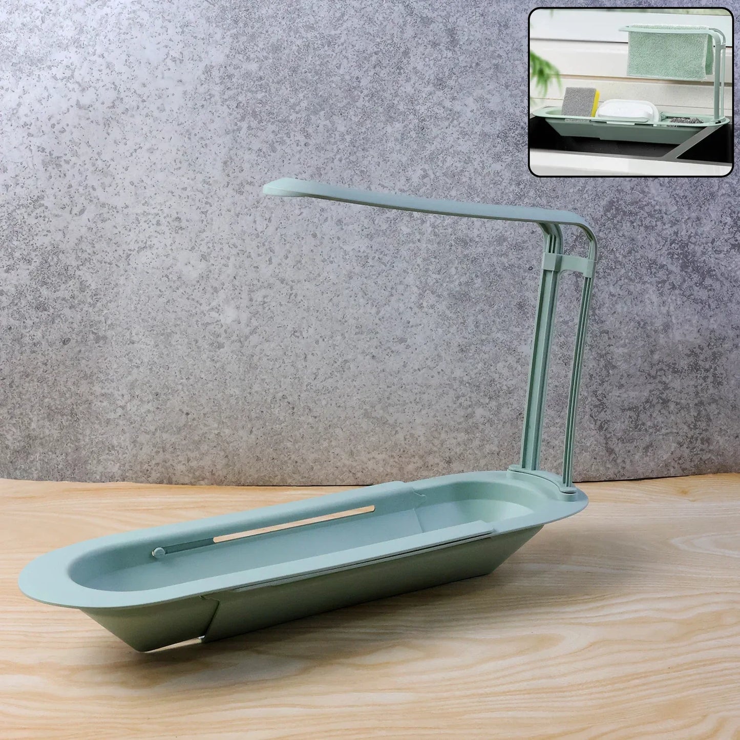 Plastic Telescopic Sink Storage Rack - Zidbik