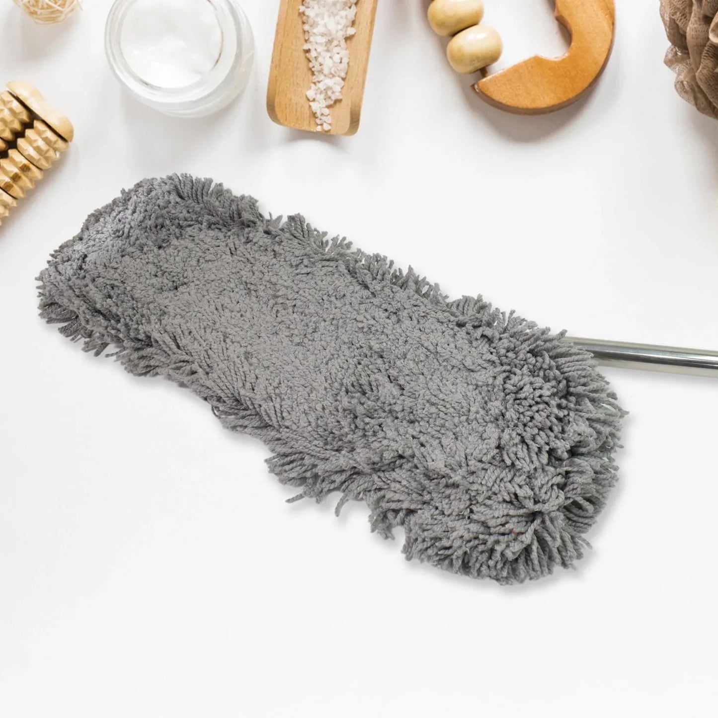 Wet And Dry Cotton Pad Floor Mop With Long Aluminium Handle (1 Pc Large) - Zidbik