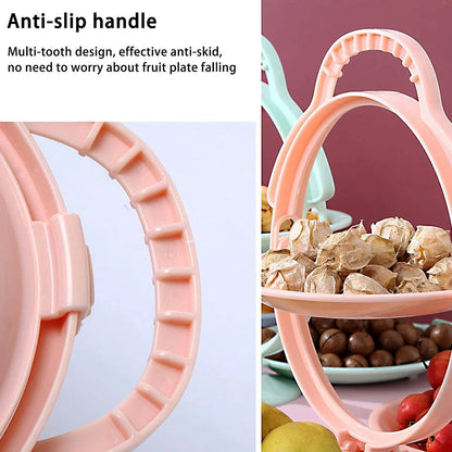3-layer Foldable Multi-purpose Snack Fruit Dessert Serving Stand (1 Pc) - Zidbik