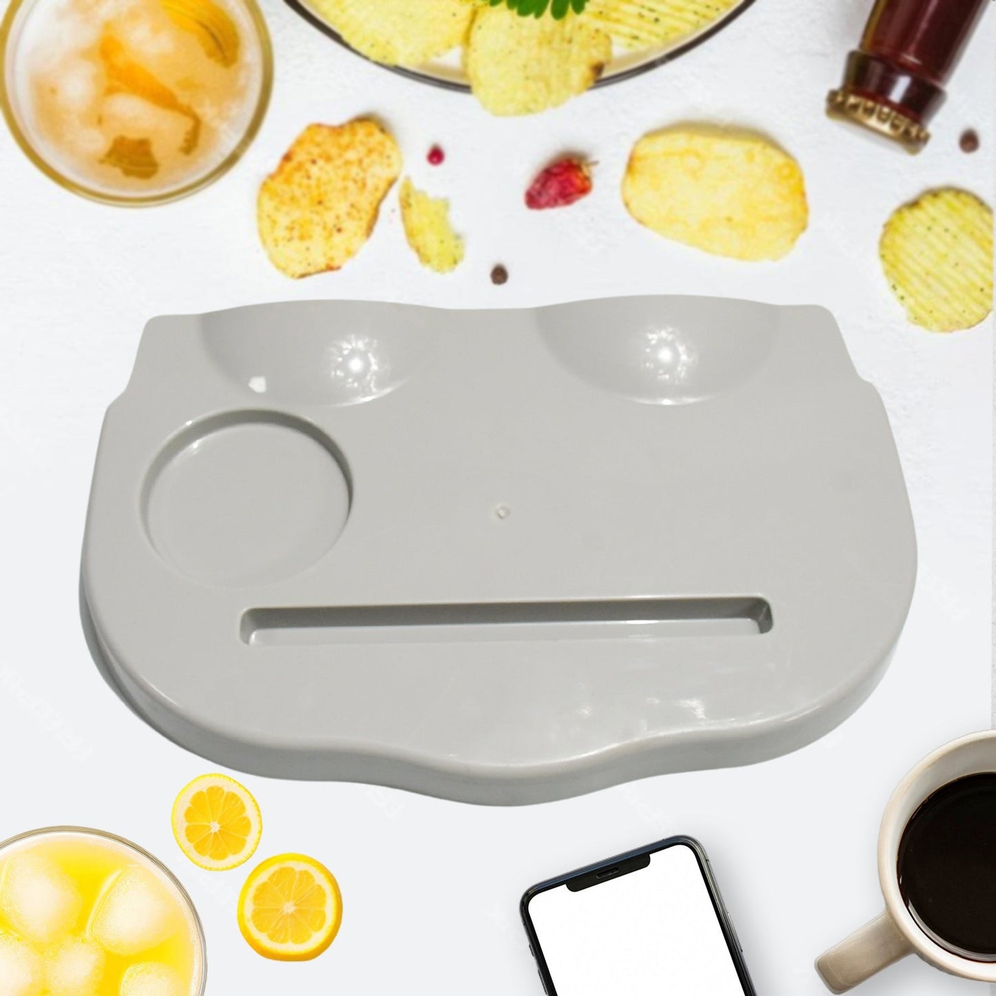 Snack Caddy Tray With A Drink Cup Holder The Ultimate Movie Night - Zidbik