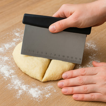 Premium Stainless Steel Dough Scraper (1 Pc) - Zidbik