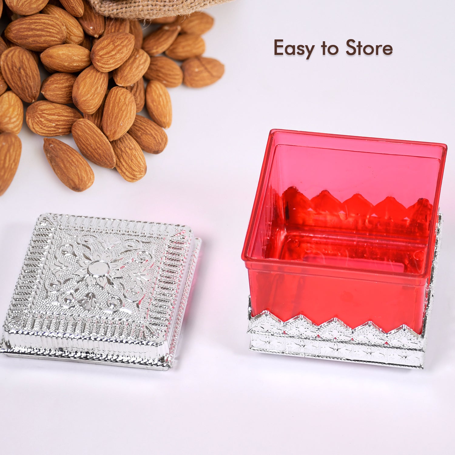 7129 Ruby Dryfruit Storage Container  Attractive Design Box For Home  Gifting  Kitchen Use - Zidbik