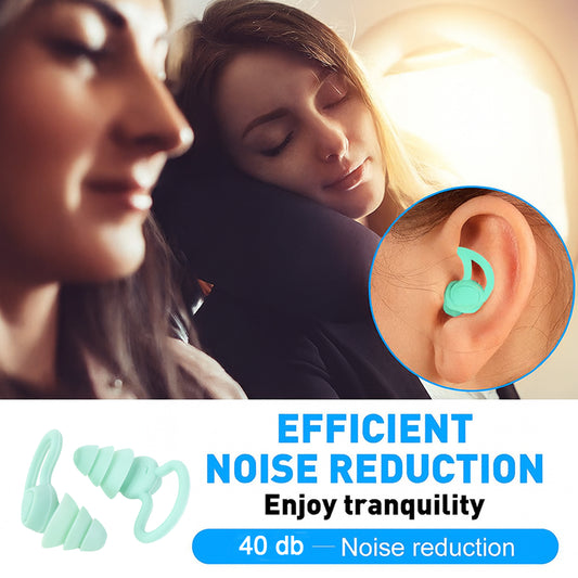 Premium Layered Silicone Noise Reduction Earplugs (1 Pair) - Zidbik