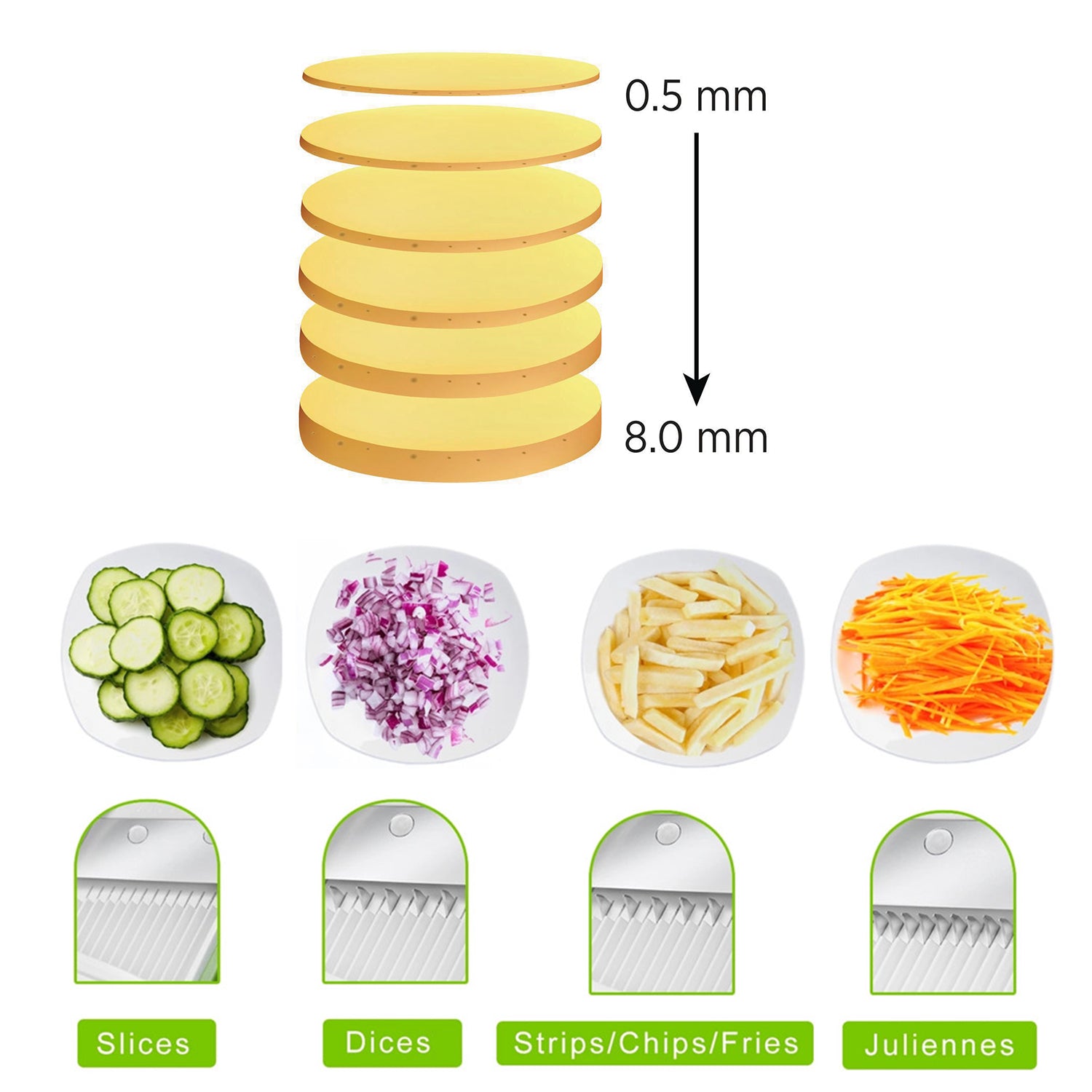 2803 Multi Functional Time Saving Adjustable Hand Press Vegetables Chopper - Zidbik