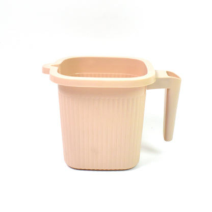 Plastic Square Bath Water Mug (1 Pc  1000 Ml  Mix Color) - Zidbik