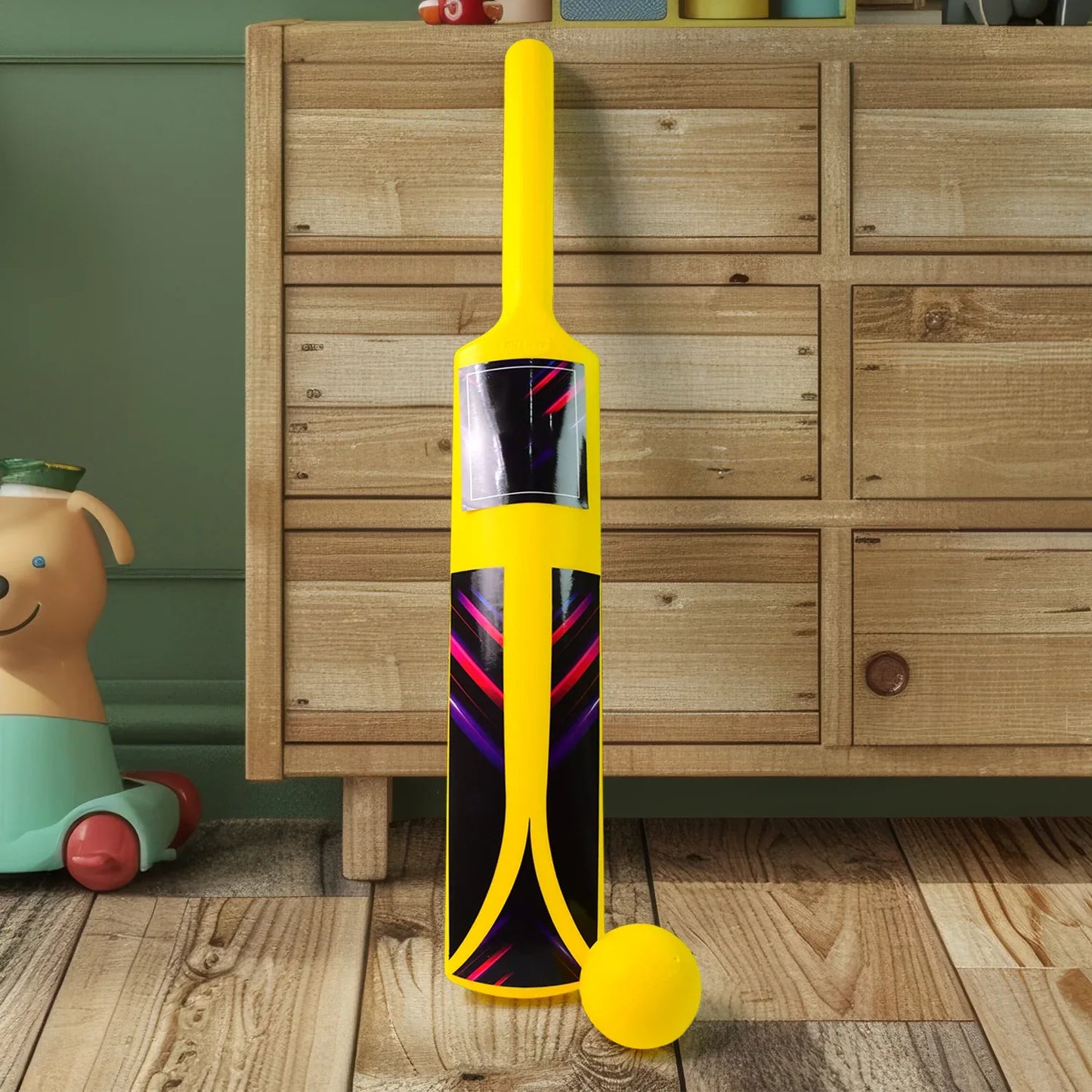 Small Cricket Kit For Boys Girls Cricket Set With 1 Cricket Bat 1 Plastic Ball Bails 3 Stumps With Stand Base - Zidbik